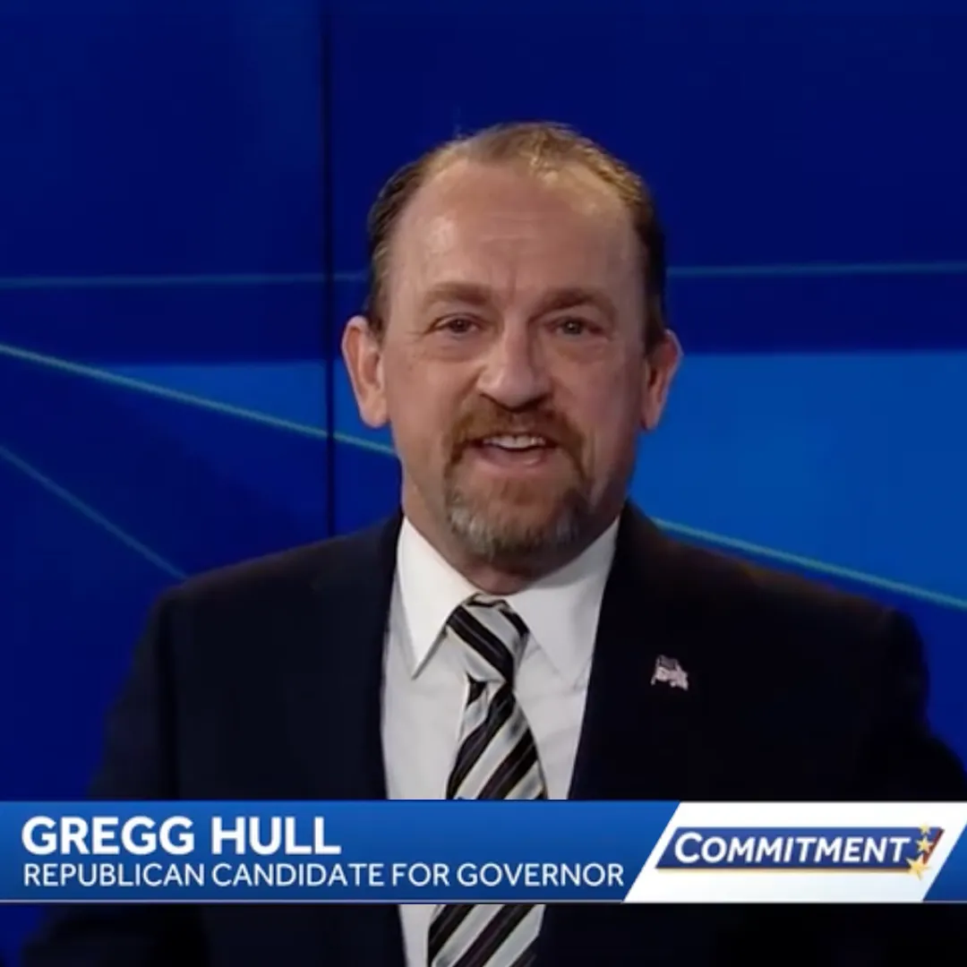 Gregg Hull at the KOAT Republican primary debate
